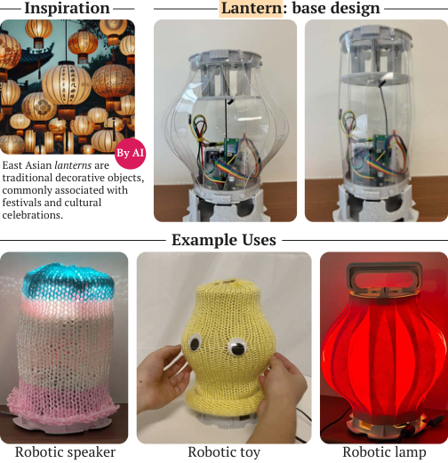 Lantern, a compact robotic object with a soft yellow textile body.