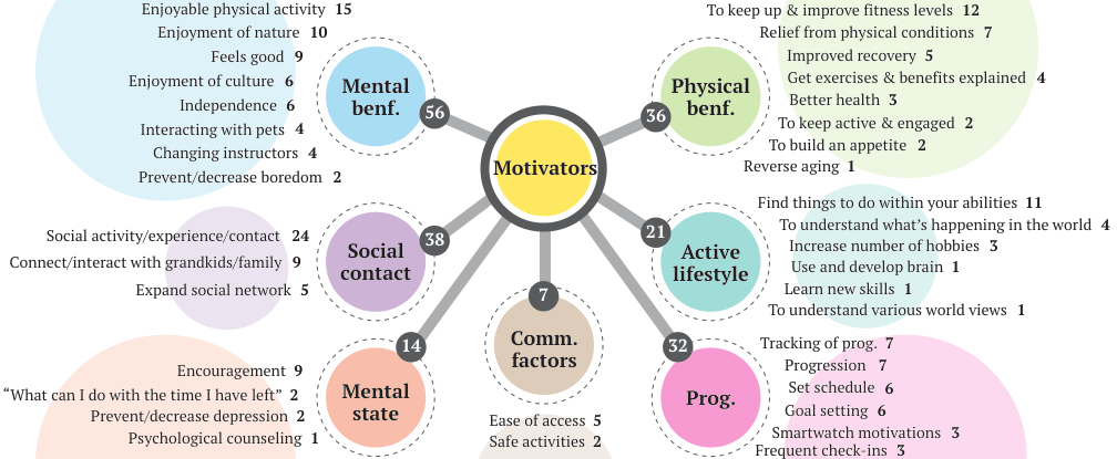 Motivators for physical activity among older adults.